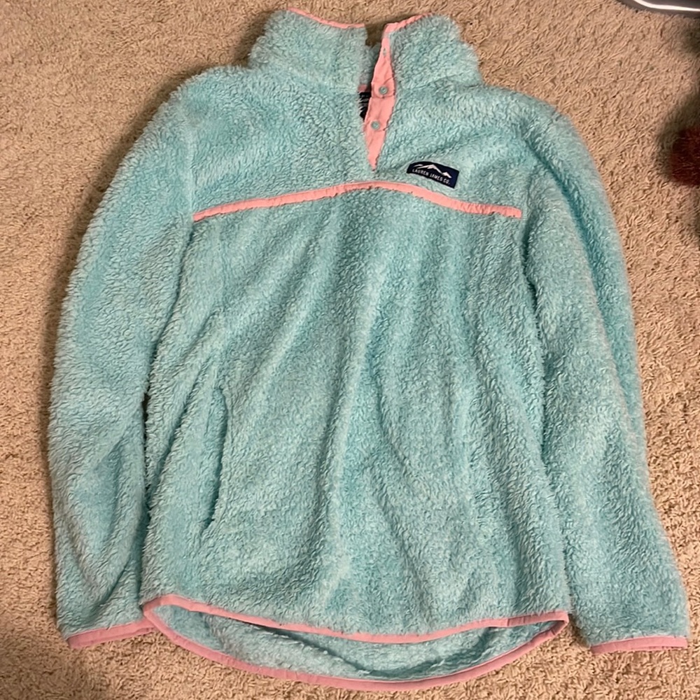 Lauren James teal pullover